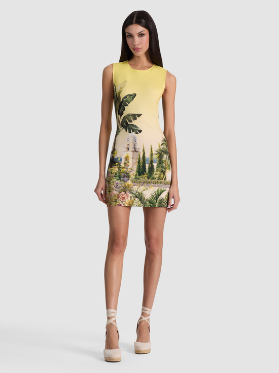 PURE PARADISE-WYNELL STACEFACE FITTED MINI DRESS