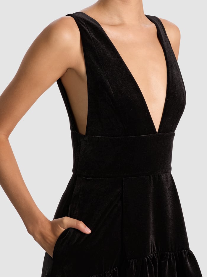 LILA VELVET GOWN - BLACK image 1 - Alice And Olivia