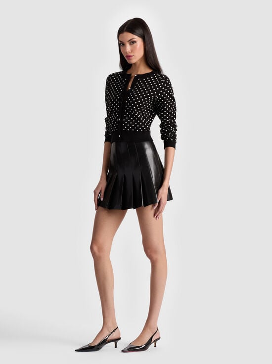 BLACK-CARTER VEGAN SKIRT