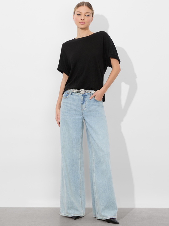 BLACK-EVAN OVERSIZED TEE