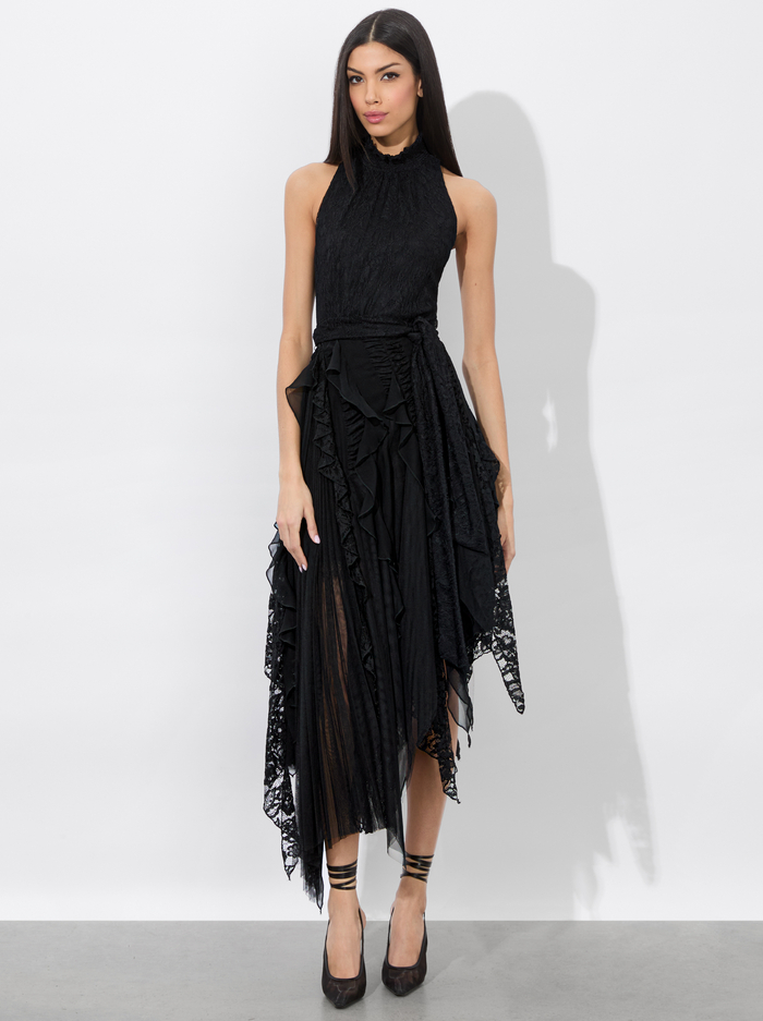 MARZITA LACE MIDI DRESS - BLACK image 5 - Alice And Olivia