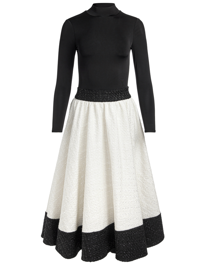 CHARA MIDI DRESS - OFF WHITE/BLACK image 5 - Alice And Olivia
