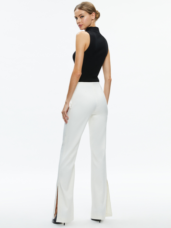 ECRU-LARA SIDE SLIT PANT