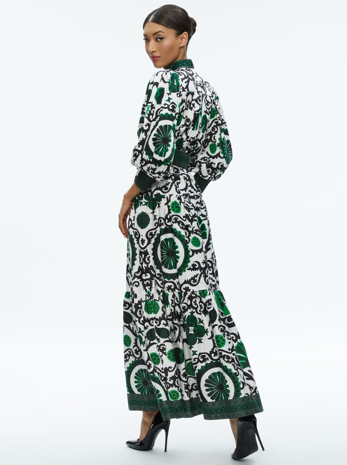 CORA SHIRT DRESS - MONARCH LIGHT EMERALD MEDIUM image 1 - Alice And Olivia