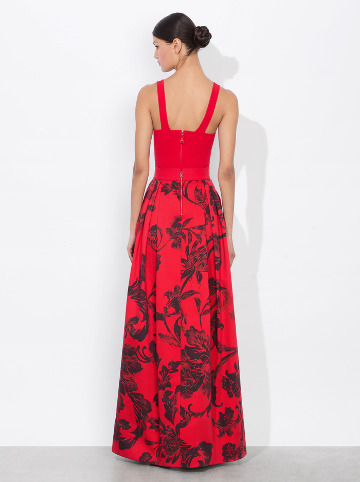 MARGARITE BALLGOWN SKIRT - PHILOSOPHY BRIGHT RUBY image 2 - Alice And Olivia
