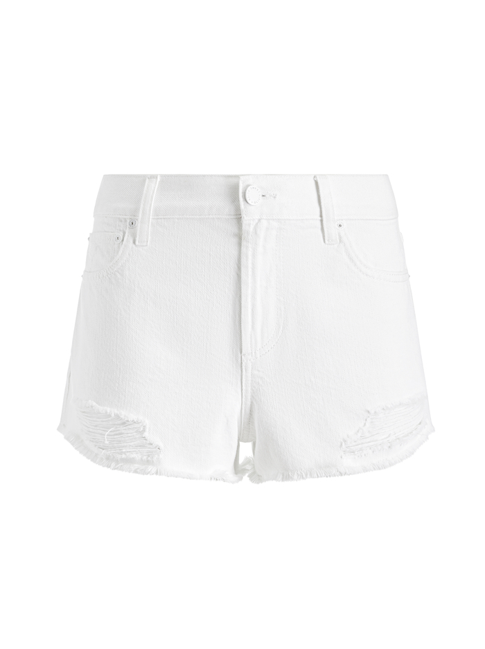 AMAZING HIGH RISE DENIM VINTAGE SHORT - WHITE image 5 - Alice And Olivia