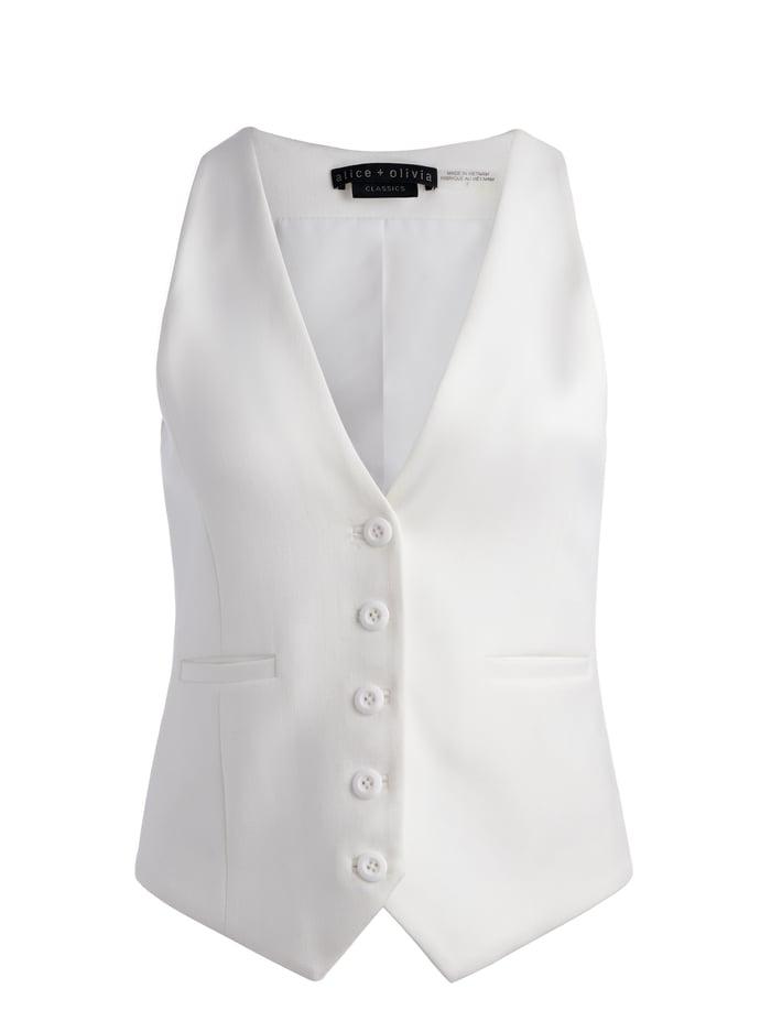 MAZIE VEST - OFF WHITE image 5 - Alice And Olivia