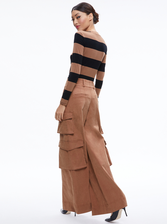MAME HIGH RISE WIDE LEG CARGO PANT