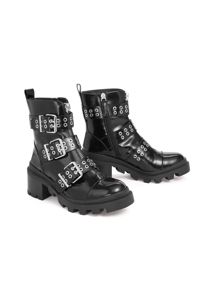 HALI BOOT - BLACK/NICKEL - Alice And Olivia