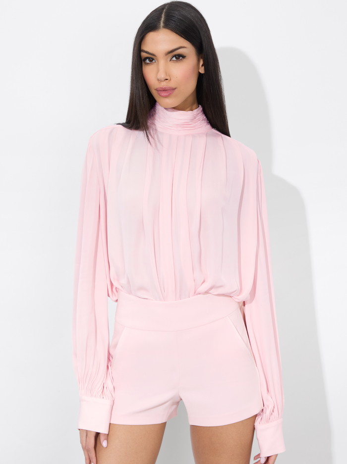 GERTRUDE BLOUSE - SHELL PINK - Alice And Olivia