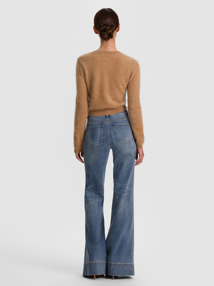 DOLLIE BRUSHED CASHMERE CARDIGAN - LIGHT PRALINE image 2 - ALICE + OLIVIA