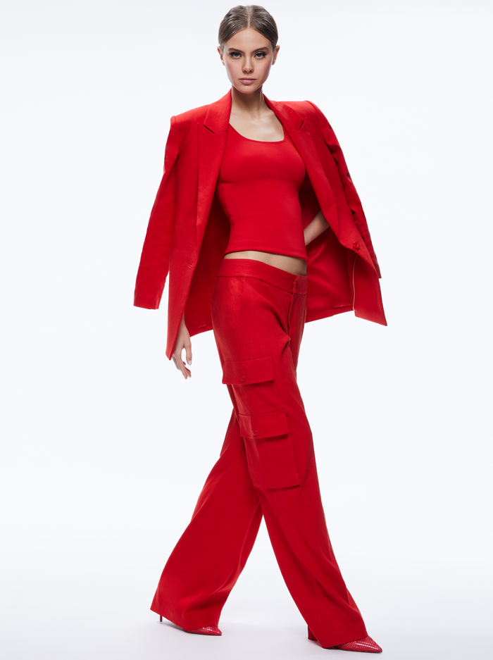 HAYES WIDE LEG CARGO PANT - CINNAMON image 4 - Alice And Olivia
