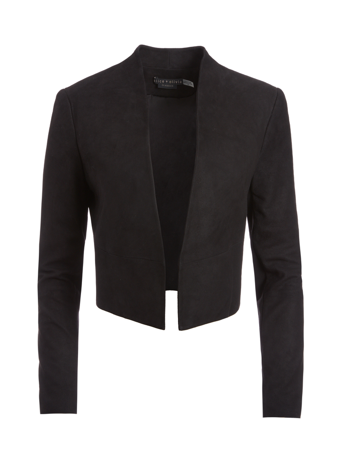 HARVEY SUEDE JACKET - BLACK image 5 - Alice And Olivia