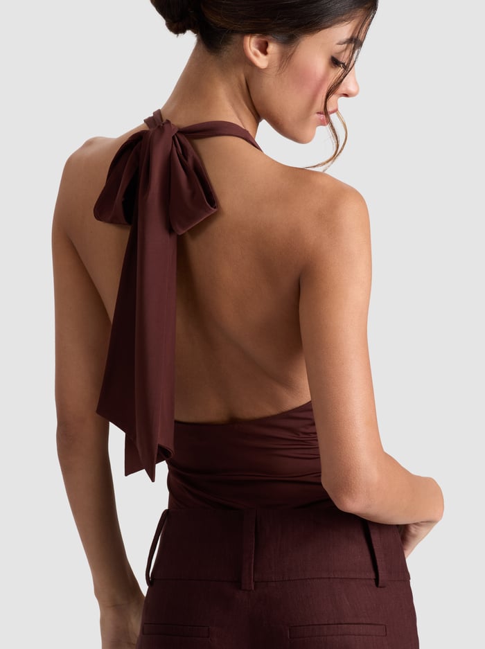 PIPPA BODYSUIT - MOCHA image 3 - Alice And Olivia