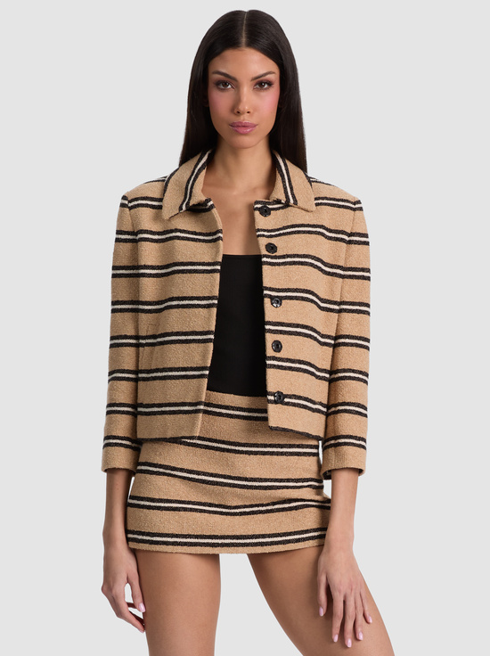 BEACH DAY STRIPE SM-WESTON CROPPED JACKET