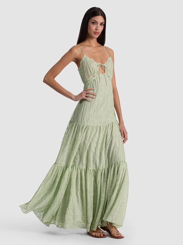 NICKY TIERED MAXI DRESS - LIGHT SAGE image 5 - ALICE + OLIVIA