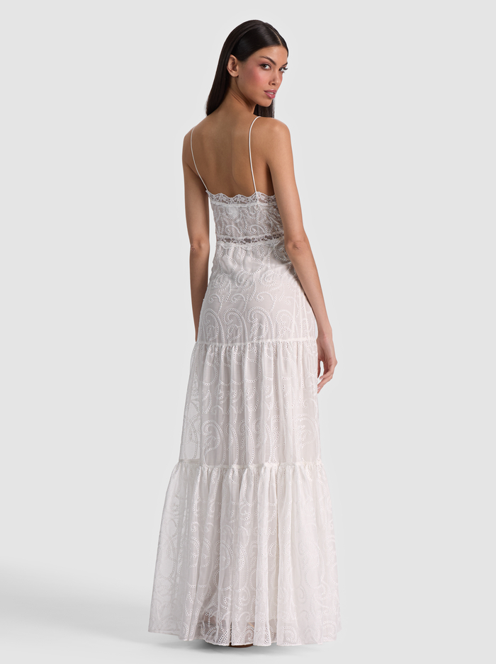 NICKY LACE TIERED MAXI DRESS - OFF WHITE image 2 - ALICE + OLIVIA