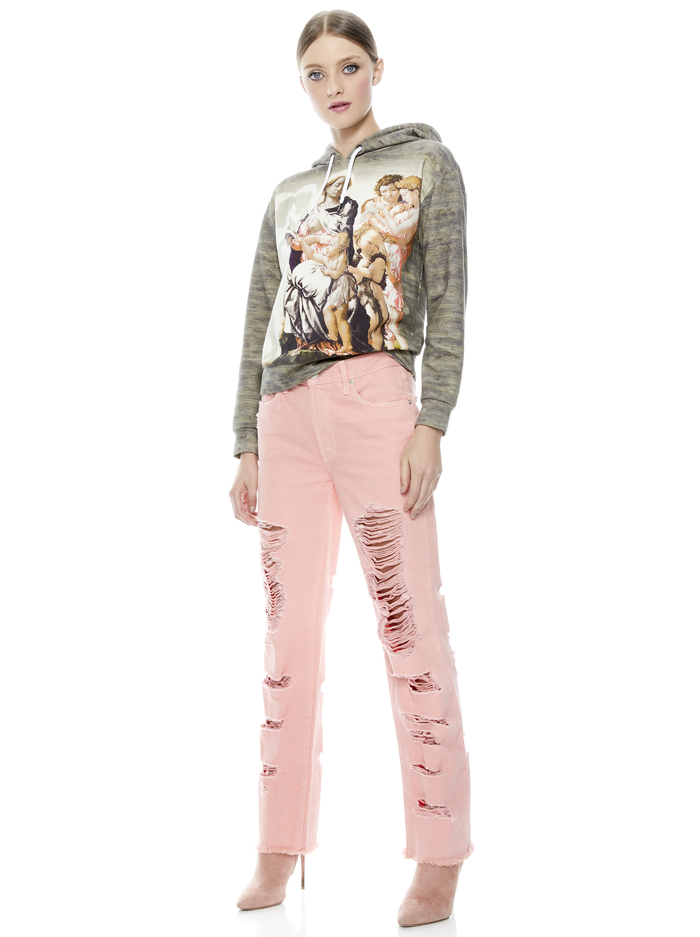 BARRON WIDE SLEEVE HOODIE - MADONNA AND CHILD MULTI image 5 - Alice And Olivia