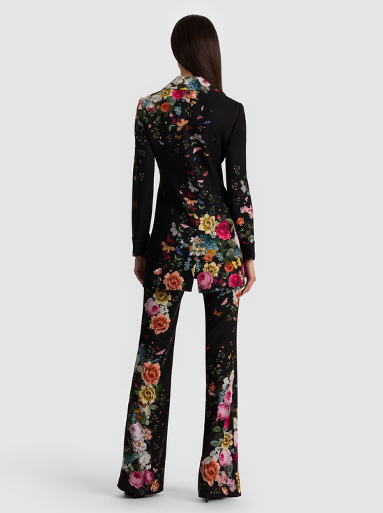 SOLAR STRENGTH BLACK-MYA PRINTED BLAZER