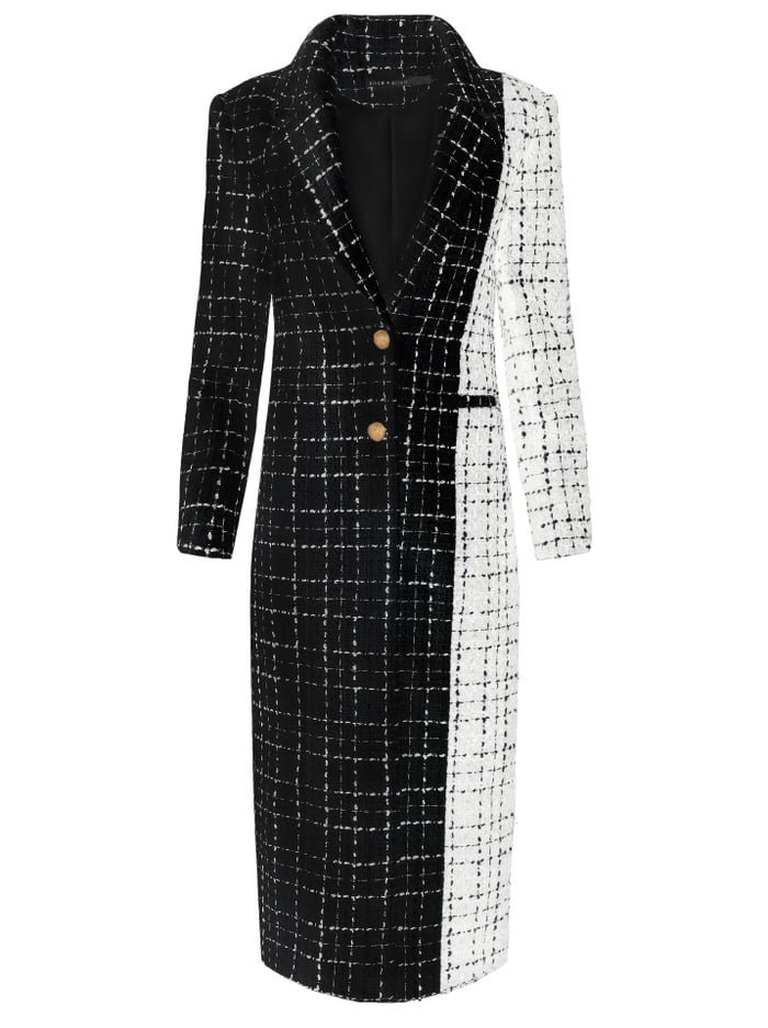 BRET LONG BLAZER - BLACK/OFF WHITE image 5 - Alice And Olivia