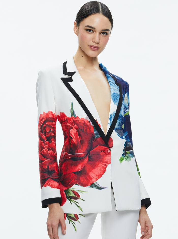 DENNY NOTCH COLLAR BOYFRIEND BLAZER - LE PARISIEN - Alice And Olivia