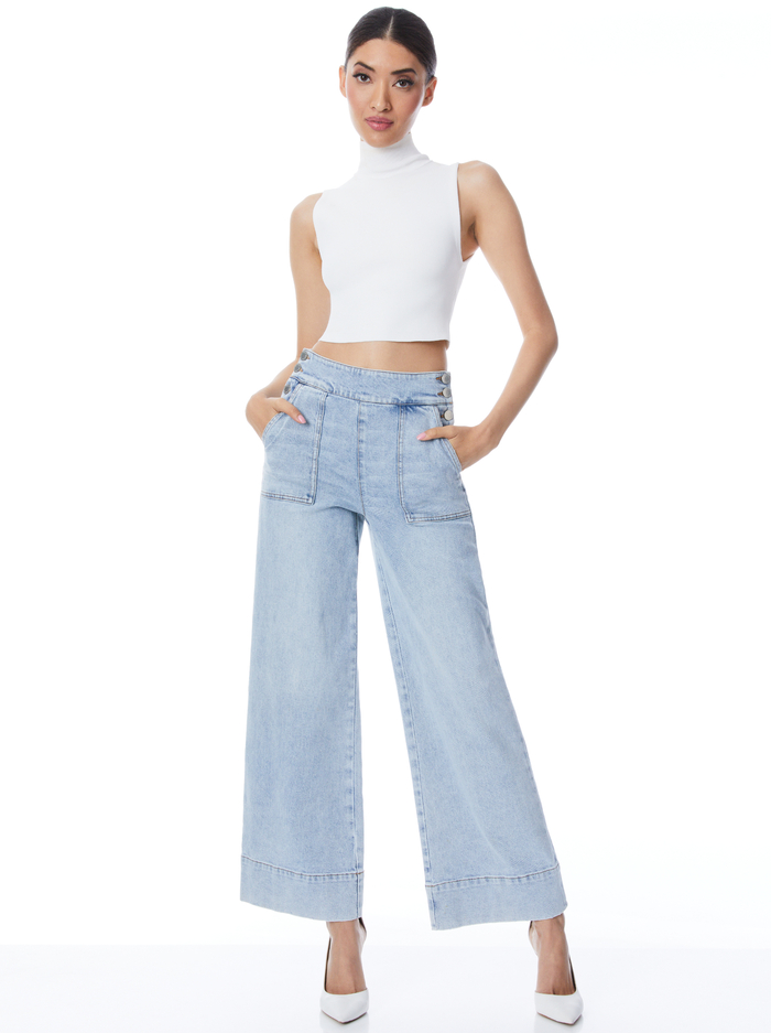 DONALD HIGH WAISTED JEAN - ROCKSTAR BLUE image 2 - Alice And Olivia