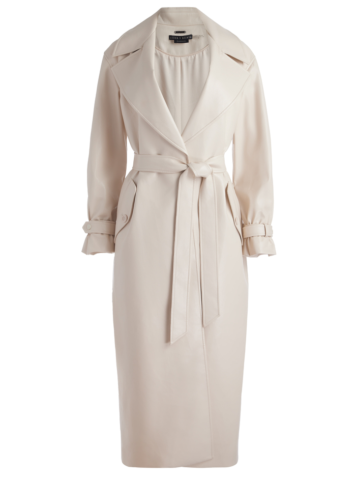 SULLIVAN VEGAN TRENCH - CHINO image 5 - Alice And Olivia