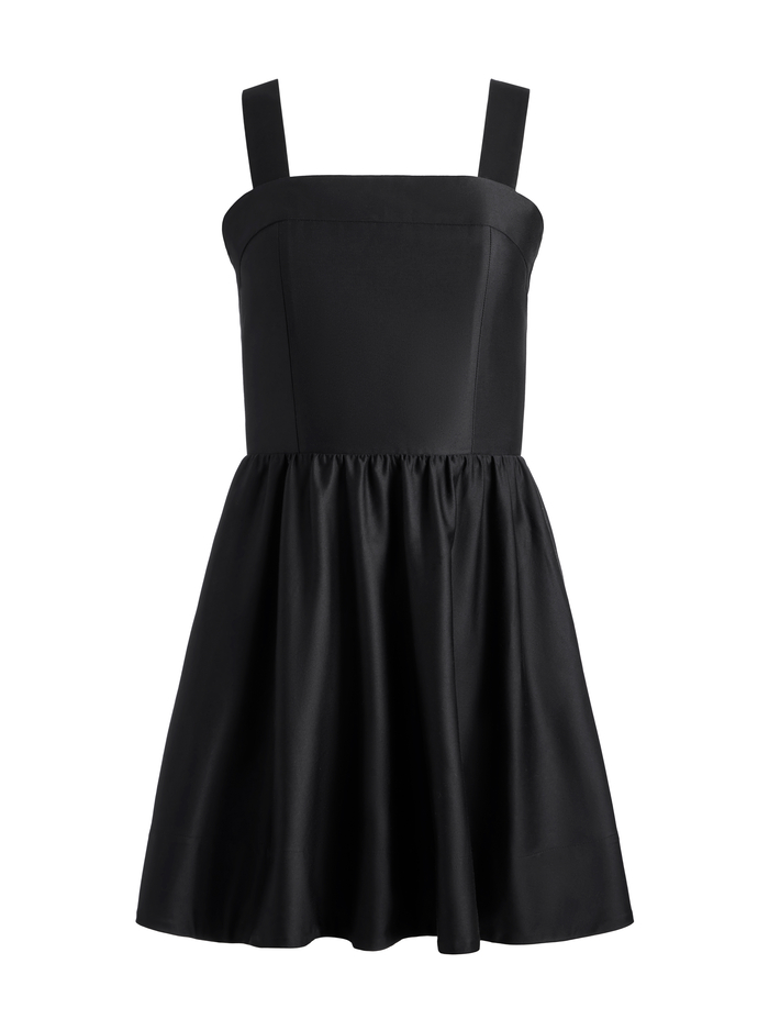 SAIGE TIE BACK MINI DRESS - BLACK image 5 - Alice And Olivia