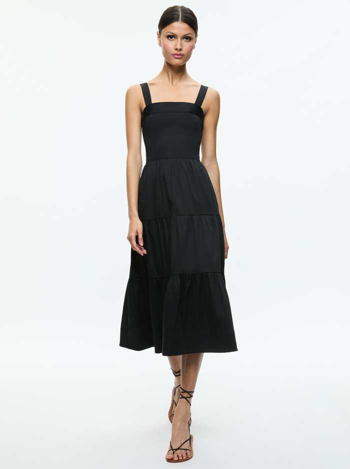 SAIGE MIDI DRESS - BLACK image 3 - Alice And Olivia