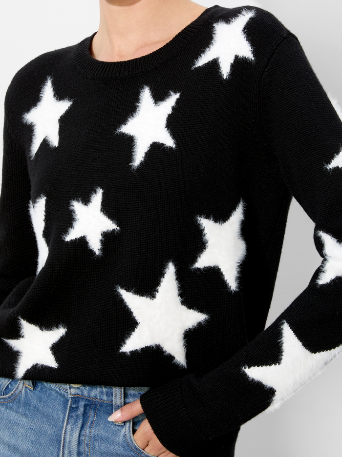 ANDORA PULLOVER - BLACK/SOFT WHITE image 3 - Alice And Olivia