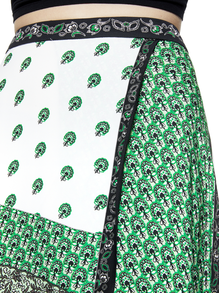 NANETTE MOCK WRAP MIDI SKIRT - BOHO ROMANCE-JADE MULTI image 3 - Alice And Olivia