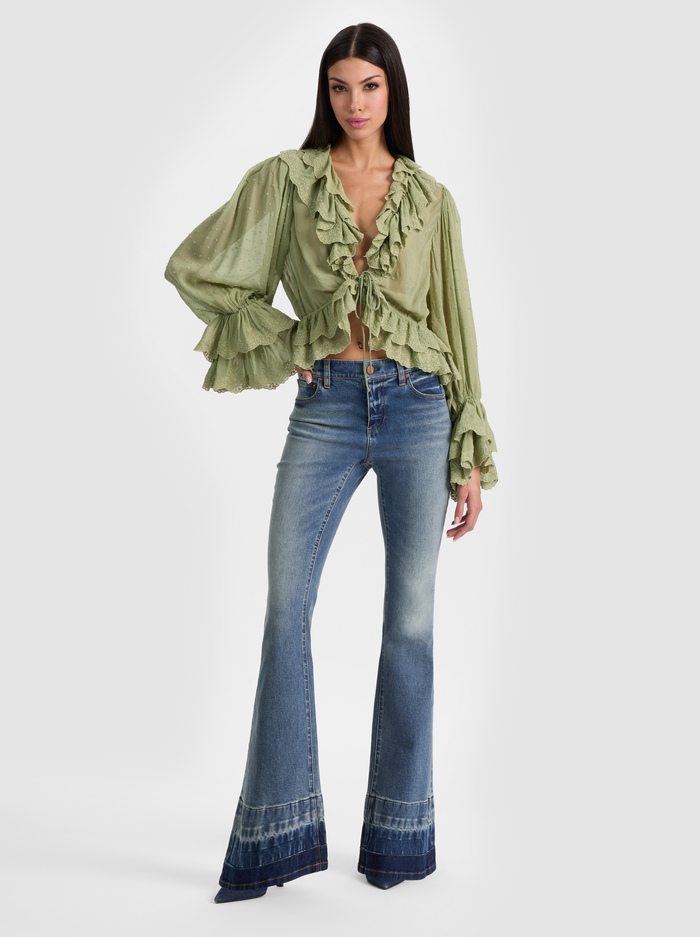 TENNEY CROPPED TOP - SAGE image 1 - ALICE + OLIVIA