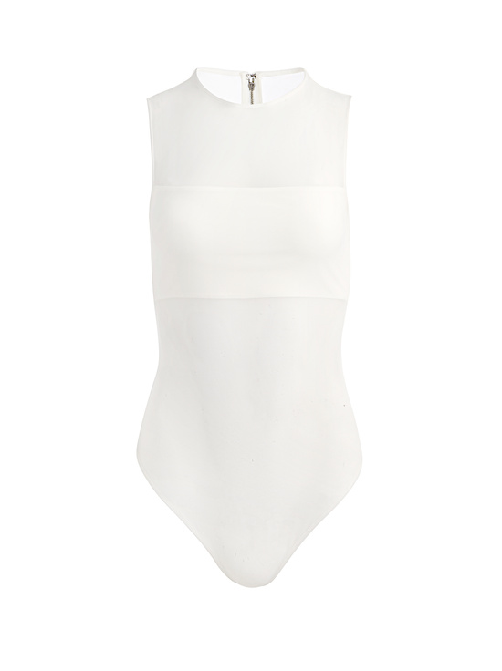 OFF WHITE-BANDEAU SLEEVELESS BODYSUIT