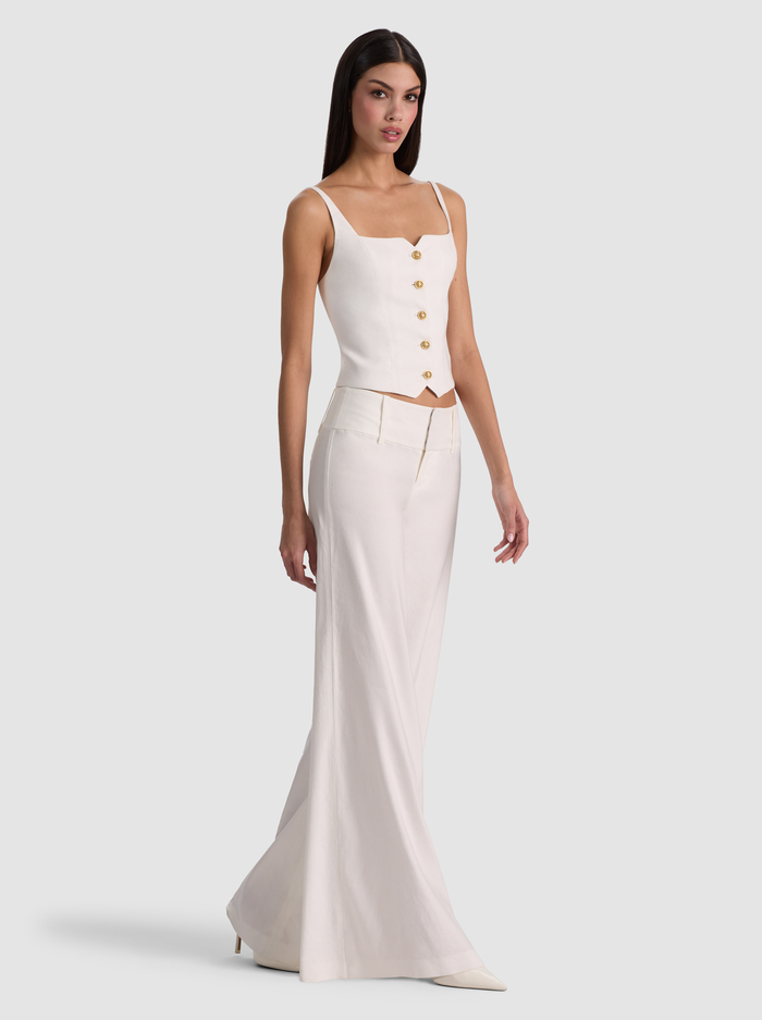 KELCEY LINEN VEST - OFF WHITE image 4 - ALICE + OLIVIA