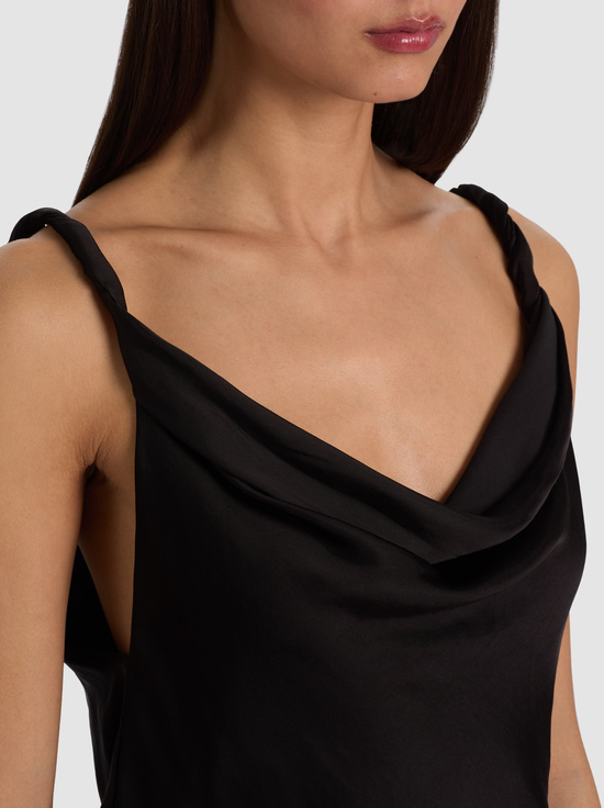 BLACK-MONIQUE TWIST STRAP TANK