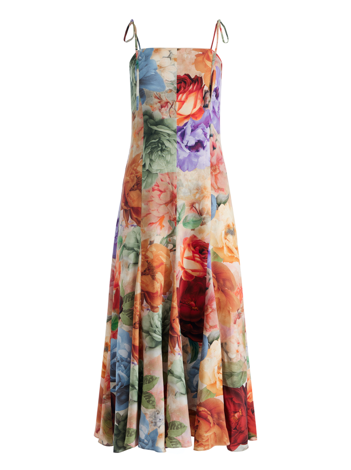 JEANETTE PANELED MIDI DRESS - STORM FLORAL LG image 5 - Alice And Olivia