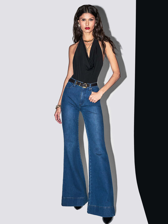 BLACK-AYANNA COWL BODYSUIT