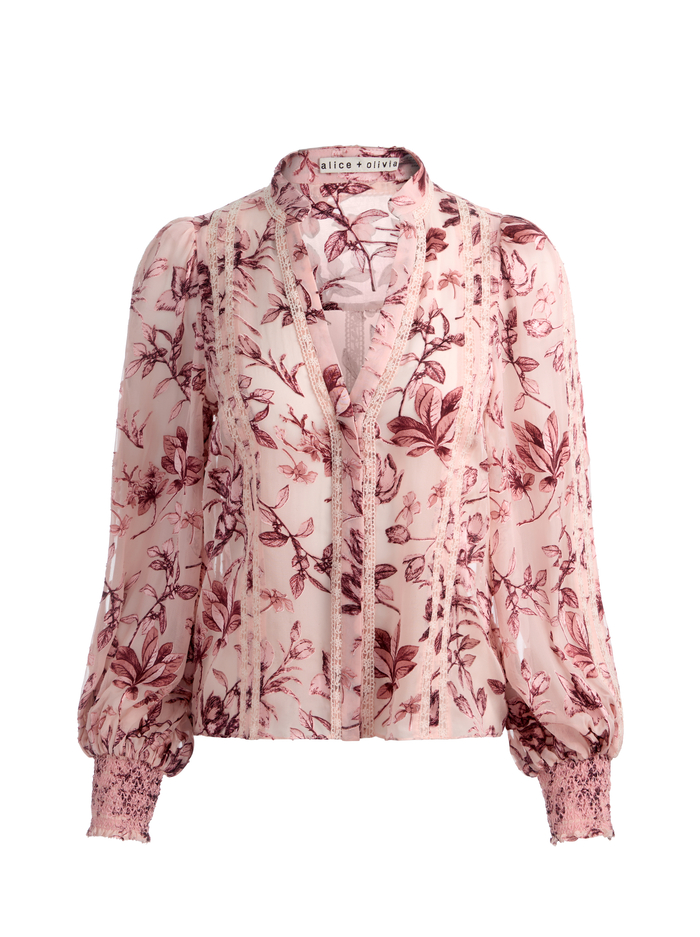 ARLETTE BLOUSE - MYSTIC GARDEN ENGLISH ROSE image 6 - ALICE + OLIVIA