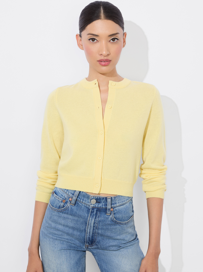 DOLLIE CARDIGAN - BUTTER - Alice And Olivia
