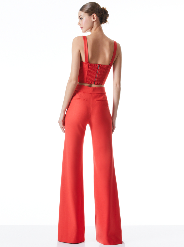 JEANNA BUSTIER CROPPED TOP - BRIGHT POPPY image 1 - Alice And Olivia