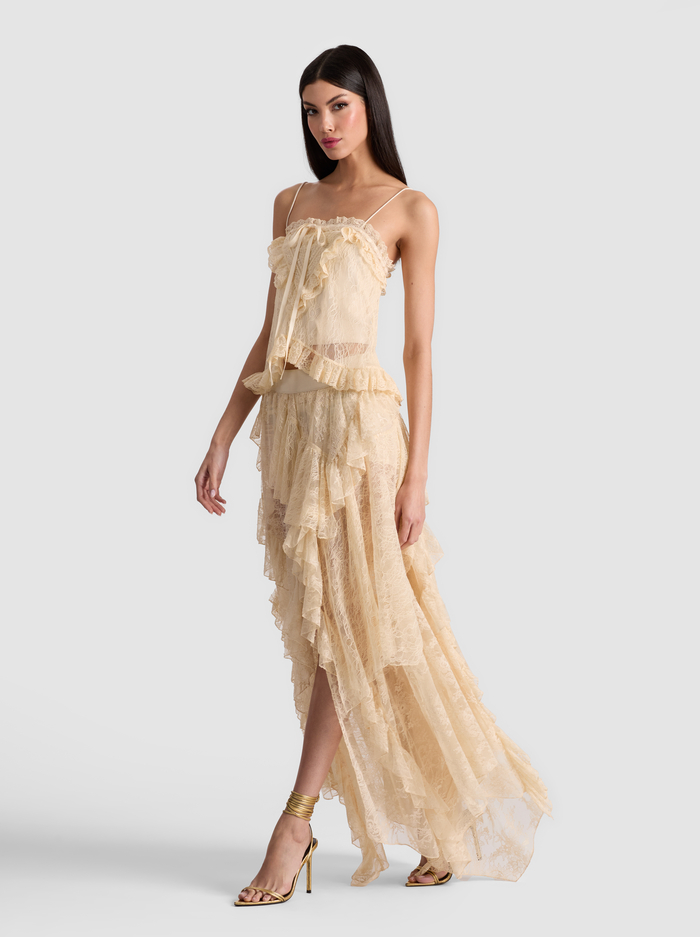 ALESSIA LACE TOP - BISCOTTI image 4 - Alice And Olivia