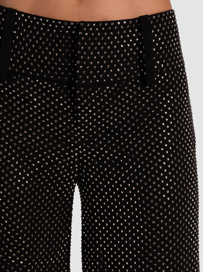 OLIVIA EMBELLISHED WIDE LEG PANT - BLACK image 3 - Alice And Olivia