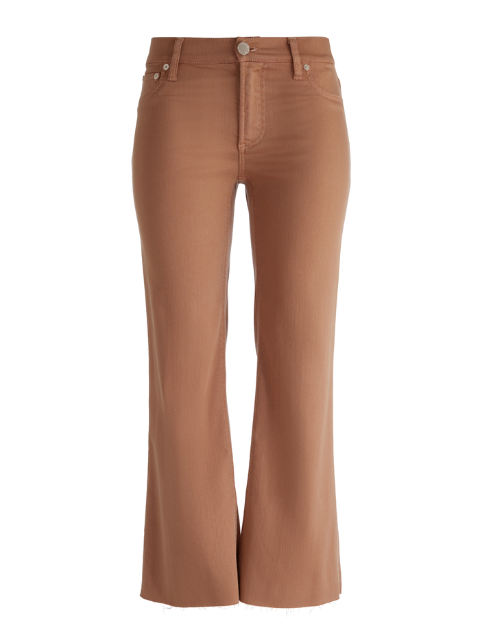 ROXIE LOW RISE STRAIGHT FLARE CROPPED JEAN - CAMEL image 5 - Alice And Olivia