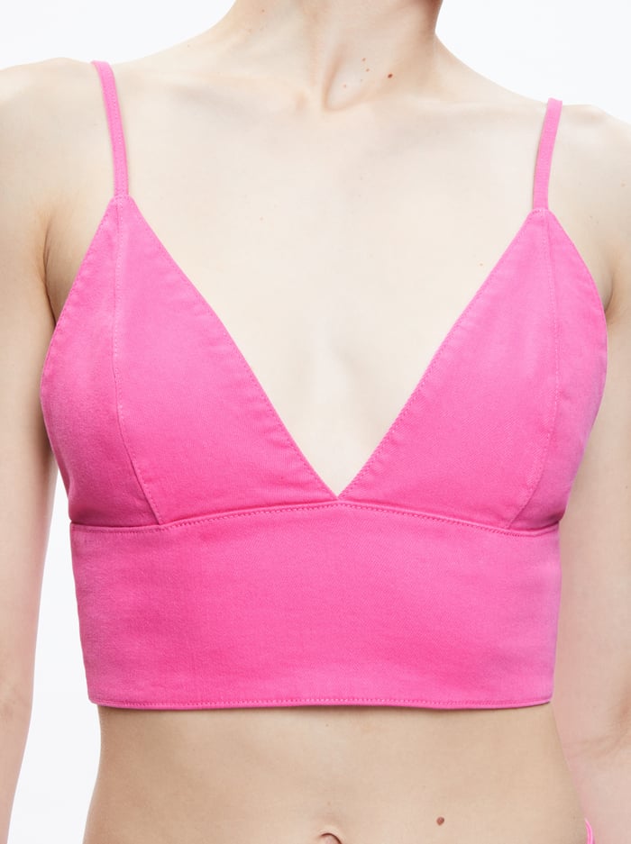 CARLI DENIM BRA TOP - CANDY image 3 - Alice And Olivia