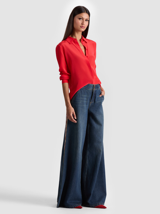 PERFECT RUBY-WILLA SILK BLOUSE