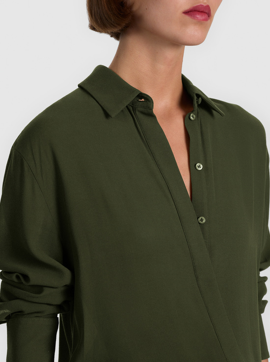 DARK FERN-DIMITRA OVERSIZED BUTTON DOWN