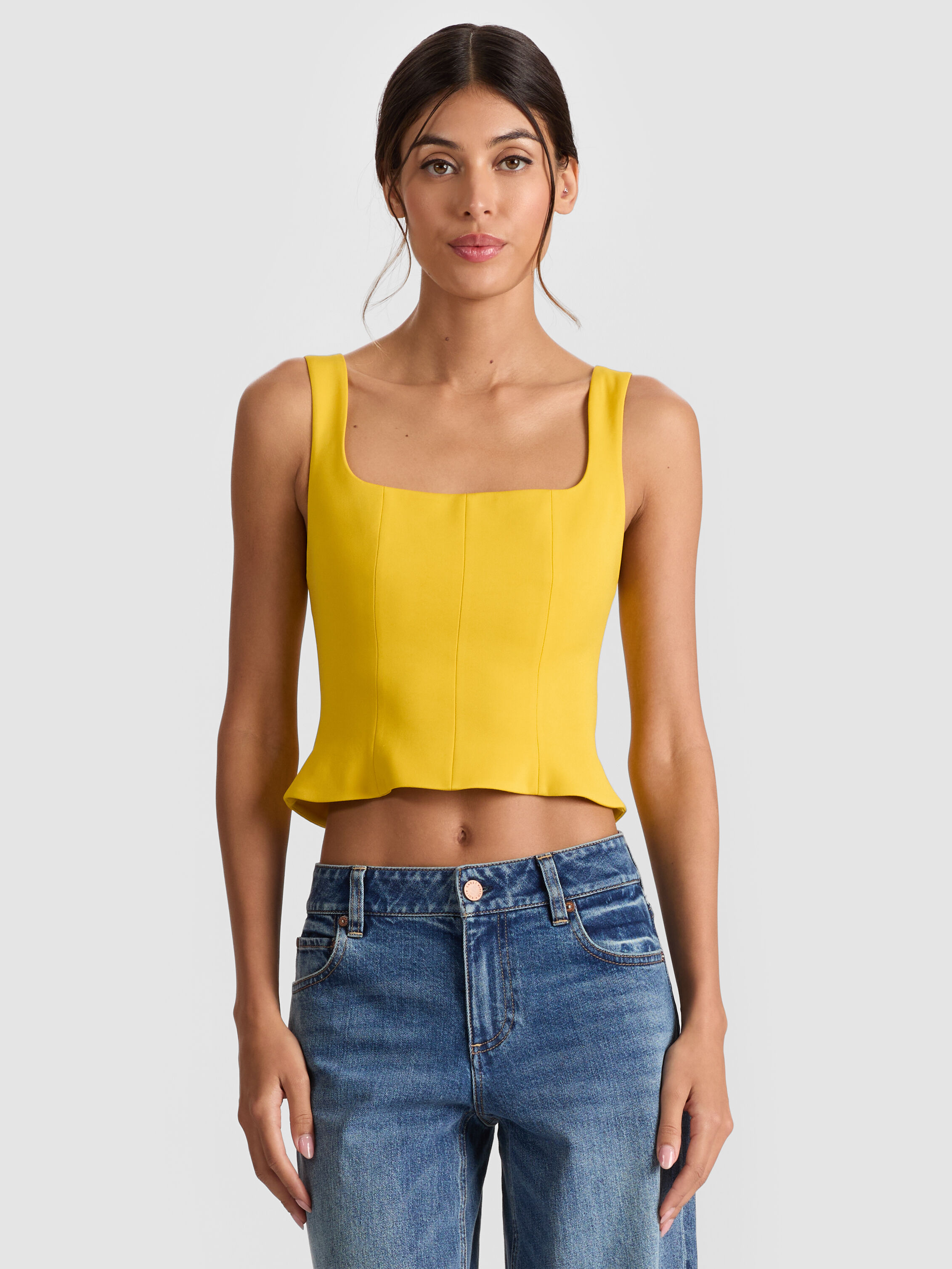 Torie Tank In Black | Alice + Olivia