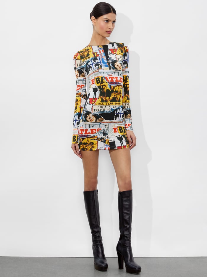 A+O X THE BEATLES DELORA MINI DRESS - ALL STAR SHOW image 4 - Alice And Olivia