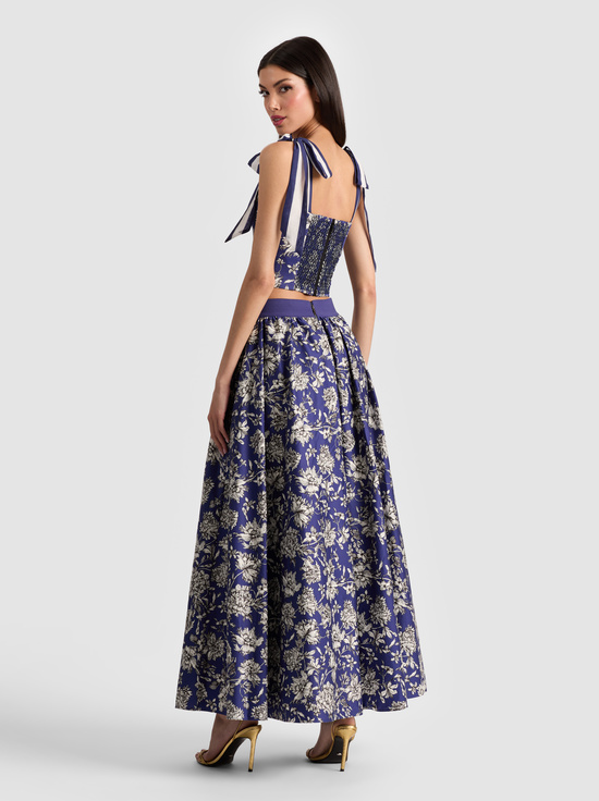 BLOOMING WILD INDIGO-NILDA MAXI SKIRT