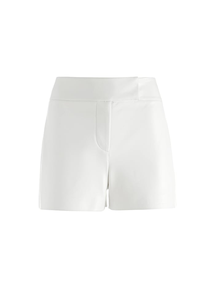 MARA VEGAN LEATHER SHORT - ECRU image 5 - Alice And Olivia